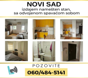 SrbijaOglasi - Novi Sad, izdajem namešten stan, 32m2